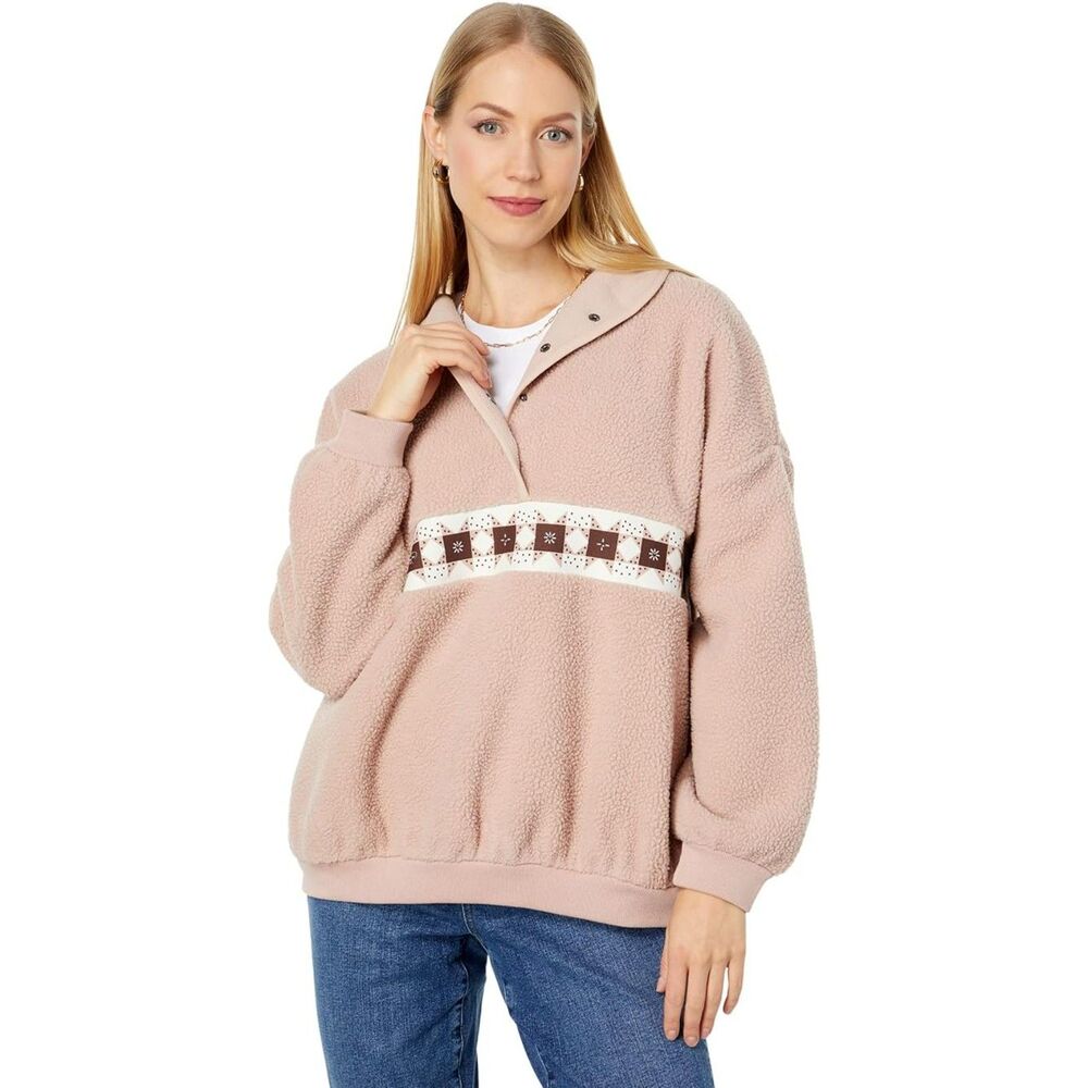 Madewell Pink and Brown Sweater
